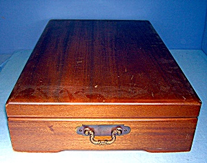 Wooden Silver Silk Lined Storage Box