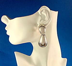 Zina Beverly Hills Sterling Silver Clip Earrings