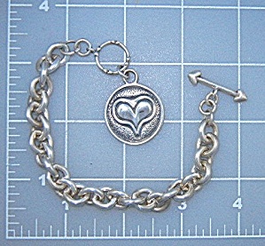 Exex Sterling Silver Heart Charm Bracelet Claudia Agude