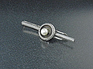 Tie Clip Cultured Pearl Sterling Silver Usa