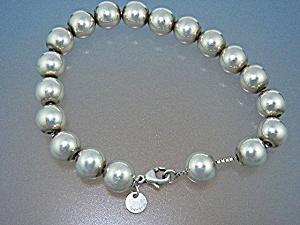 Tiffany Sterling Silver Bead Bracelet