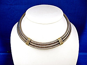 David Yuman 14k Gold Sterling Silver Collar