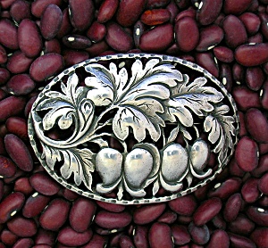 Cini Gugliemo Sterling Silver Flowers And Leaves Brooch