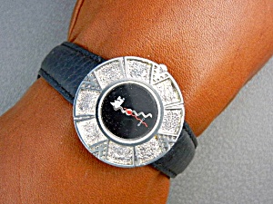 Surrisi Mountain Time Silver Plate Wristwatch