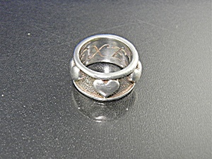 Ex Ex Sterling Silver Hearts Claudia Agudelo Ring