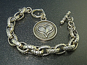 Exex Sterling Silver Heart Bracelet By Claudia Agudelo