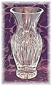 Beautiful Cut Glass Vase Marked Block