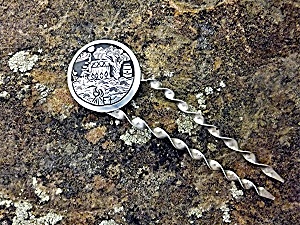 Hopi Storyteller Hair Pin Sterling Silver L Slim 5 Inch
