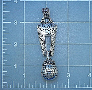 Sarda Sterling Silver Dots Large Pendant From Bali