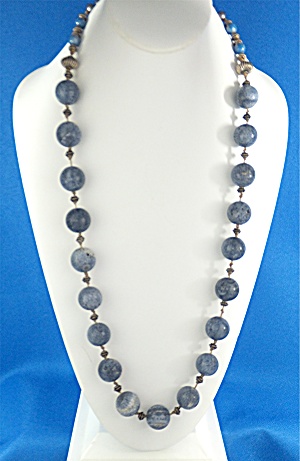 Silver Creations Blue Coral Sterling Silver Necklace