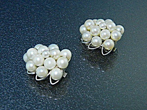 Freshwater Pearls Clip Earrings 1/20 12k White Gold Fil
