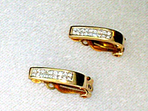 Earrings Diamond 14k Yellow Gold Clip