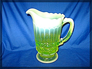 Vaseling Glass Pitcher 8 Inch