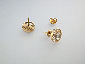 Earrings 14k Gold And Diamond Pierced Usa