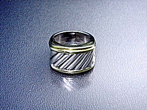 David Yurman 14k Gold Sterling Silver Ring