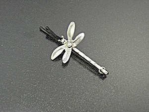 Hair Pin Sterling Silver Butterly Bobby Pin American In