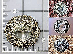 Sterling Silver Crystal Scottishthistle Brooch Pin