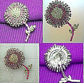 Vintage Crystal Brooch Pin