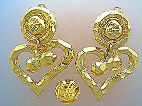 French Gold Clip Earrings Made In France