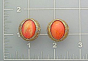 Vintage Gold Tone Clip Earrings