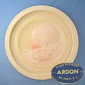 Pottery Baby Plaque - Ardon Plaque Specialist