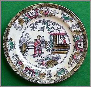 Early Staffordshire Polychrome Plate