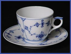 Royal Copenhagen Blue Fluted Cup And Saucer