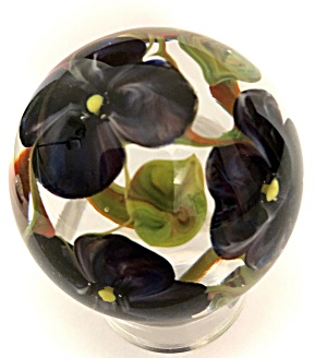 Richard Olma Floral Paperweight