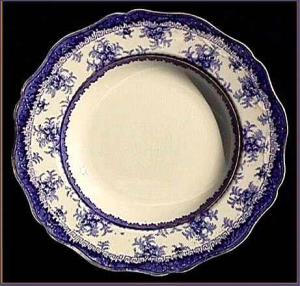 Flow Blue: Hamilton Flanged Soup Bowl
