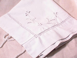 Pr Victorian Whitework Pillow Covers