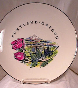 Vintage Portland Oregon Plate - Meier Frank