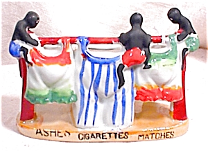 Black Figural Smoking Set