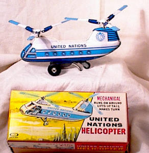 U N Helicopter - Tin W/up - Mib - Early 60's