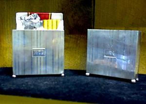 Sterling Silver Napier Cigarette Box Holders