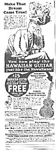 1927 Hawaiian Guitar Music Room Ad
