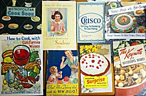 Lot Of 8 Collectible Antique Advertising Cook Books