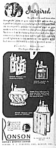 1946 Ronson Lighter - Cigarette Case Ad