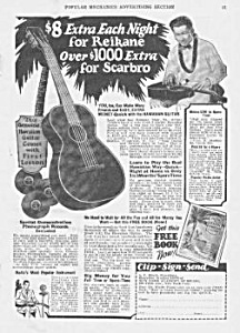 1928 Hawaiian Guitar Music Room Ad