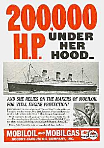 1937 Queen Mary Ocean Liner Mag. Ad