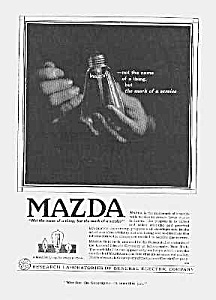Gorgeous 1918 Art Deco Mazda Light Bulb Ad