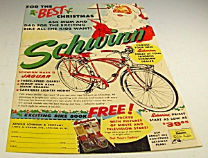 1958 Christmas Schwinn Mark Ii Jaguar Bicycle Magazine Ad