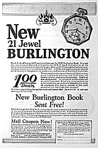 1928 Burlington Pocket Watch Ad