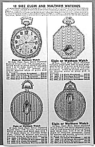 1929 Elgin+waltham Pocket Watch Ad L@@k