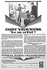 1929 Art Deco Art School Mag. Ad L@@k