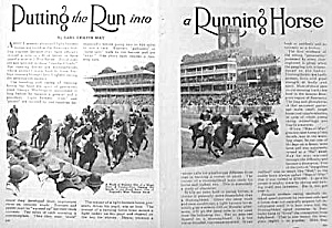 1929 Horse Racing Mag. Article