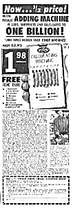 1958 Adding Machine - Calculator Mag. Ad