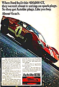 1960s Ford Gt Race Car Automobile Ad