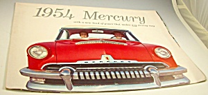 1954 Mercury Dealer Sales Brochure Foldout Poster