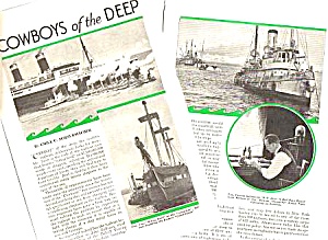 1934 Tugboats - Big Ocean Liners Magazine Article