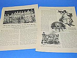 1927 Clown Troupe Circus Mag. Article